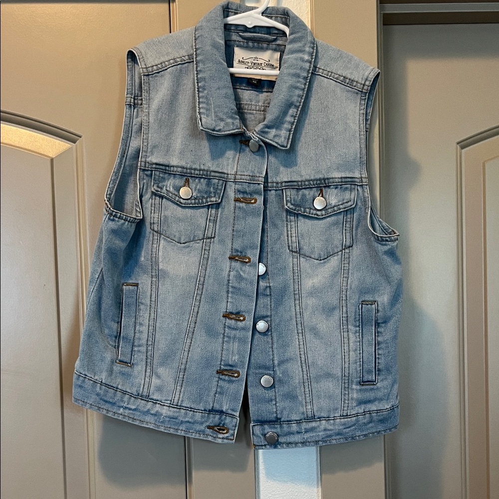 Denim Sleeveless Vest
